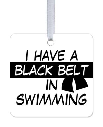 i have a black belt in swimming martial arts stickers, magnet