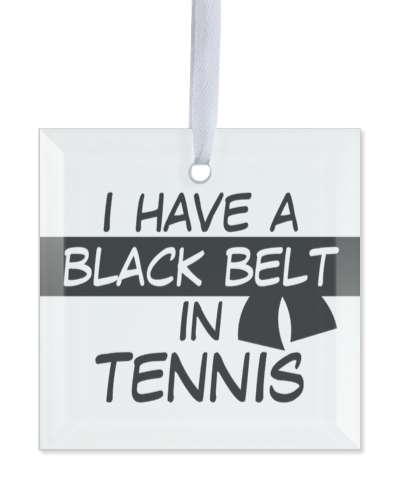 i have a black belt in tennis sports martial arts stickers, magnet