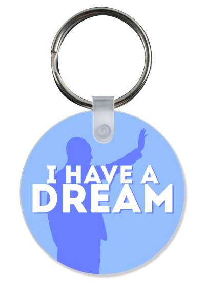 i have a dream silhouette speech martin luther king jr mlk blue stickers, magnet