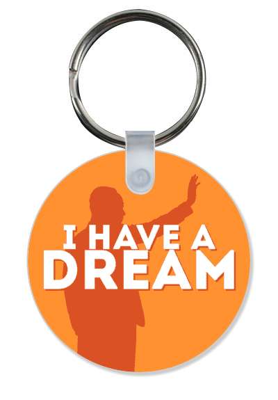 i have a dream silhouette speech martin luther king jr mlk orange stickers, magnet