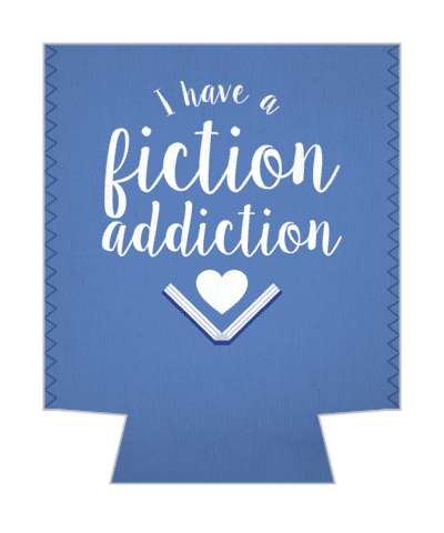 i have a fiction addiction book fan stickers, magnet