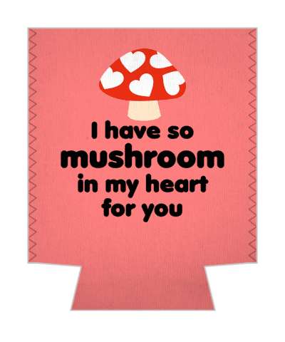 i have so mushroom in my heart for you much room pun stickers, magnet