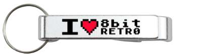 i heart 8bit retro arcade videogames console stickers, magnet