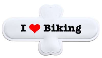 i heart biking love fun riding stickers, magnet