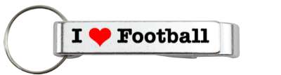i heart football love fan stickers, magnet