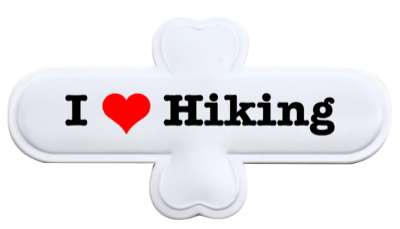 i heart hiking love walking outdoors stickers, magnet