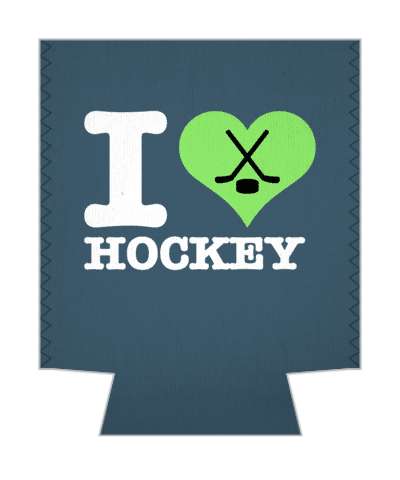 i heart hockey crossed sticks puck love sports stickers, magnet