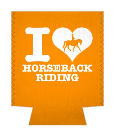 i heart horseback riding orange white love stickers, magnet