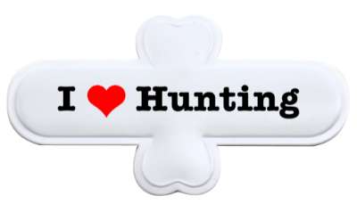 i heart hunting hunter guns stickers, magnet