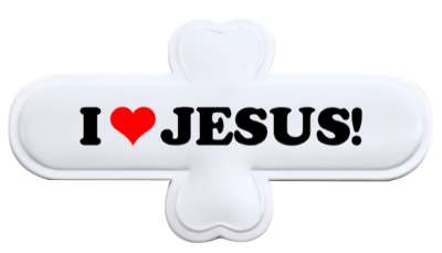 i heart jesus love christ god stickers, magnet