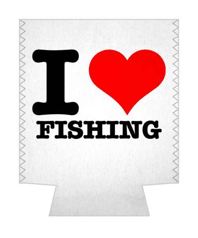 i heart love fishing fish fan water fun stickers, magnet