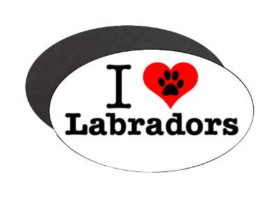 i heart love labradors stickers, magnet