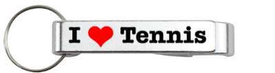 i heart love tennis affection stickers, magnet