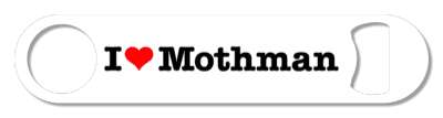 i heart mothman white stickers, magnet