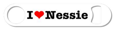 i heart nessie loch ness white stickers, magnet