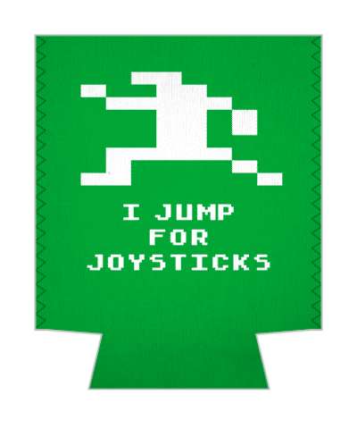 i jump for joysticks green white pixel games stickers, magnet