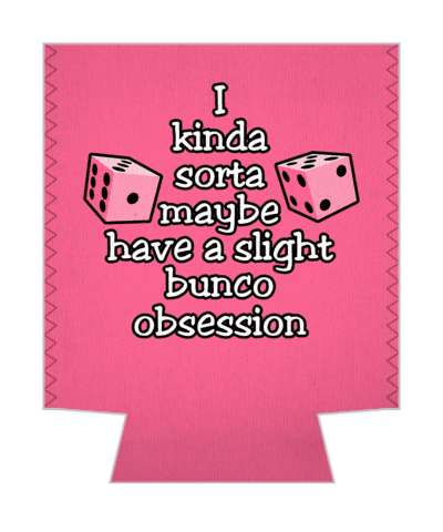 i kinda sorta maybe have a slight bunco obsession pink stickers, magnet