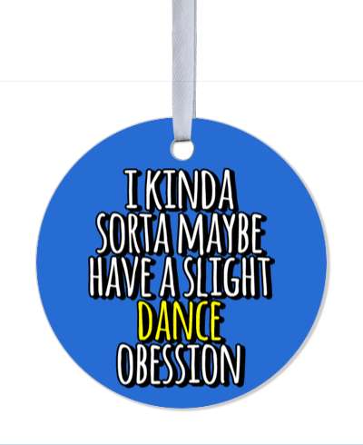 i kinda sorta maybe have a slight dance obsession tall letters blue stickers, magnet