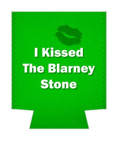 i kissed the blarney stone green lipstick print stickers, magnet