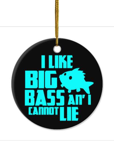 i like big bass and i cannot lie cartoon parody funny wordplay stickers, magnet