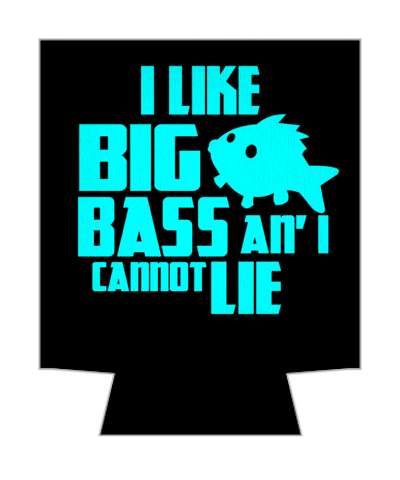 I Like Big Bass And I Cannot Lie Cartoon Stickers, Magnet