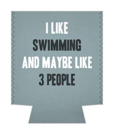 i like swimming and maybe like three people funny stickers, magnet