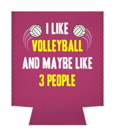 i like volleyball and maybe like three people purple stickers, magnet