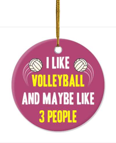 i like volleyball and maybe like three people volleyballs stickers, magnet