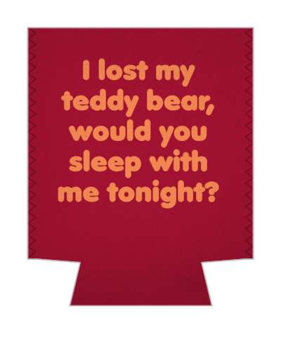 i lost my teddy bear would you sleep with me tonight pickup line stickers, magnet
