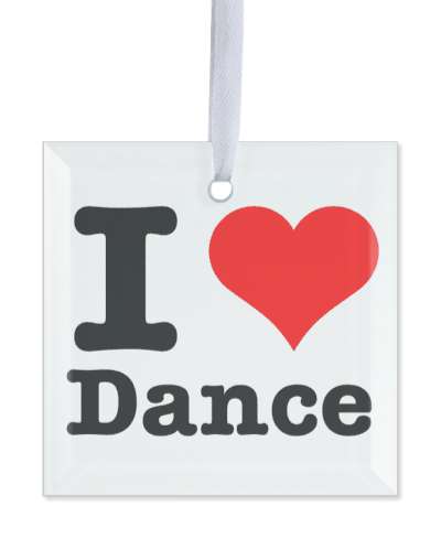 i love dance red heart stickers, magnet