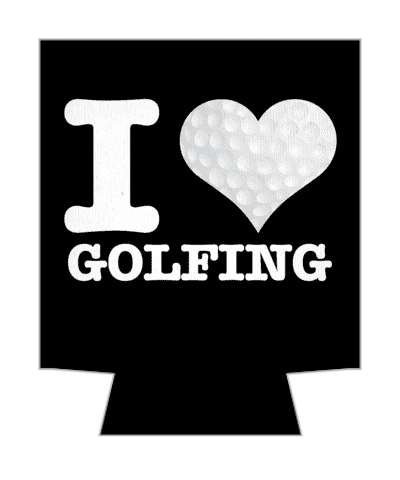 i love golfing heart golfball golfer fun fan stickers, magnet