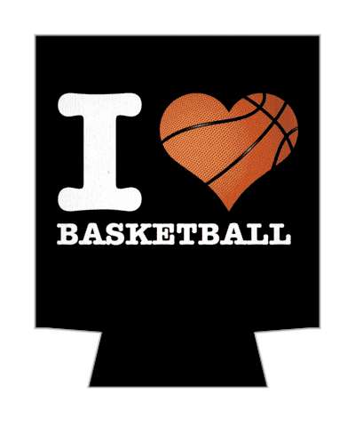 i love heart basketball ball fan stickers, magnet