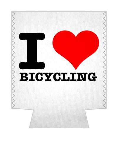 i love heart bicycling bicycle fan riding stickers, magnet