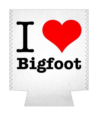 i love heart bigfoot sasquatch monster stickers, magnet