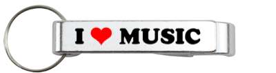 i love heart music stickers, magnet