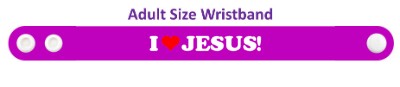 i love jesus purple wristband
