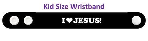 i love jesus red heart wristband