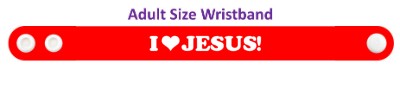 i love jesus red wristband