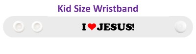 i love jesus white heart wristband