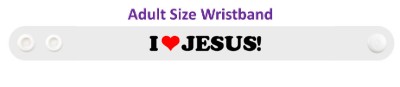 i love jesus white wristband