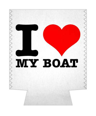 i love my boat heart fan boating riding water stickers, magnet