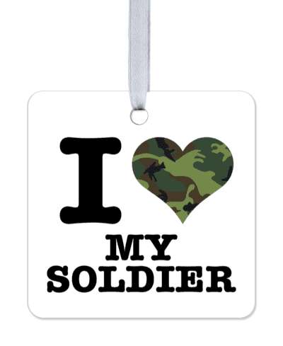 i love my soldier camouflage heart stickers, magnet