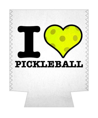 i love pickleball heart shaped ball sports stickers, magnet