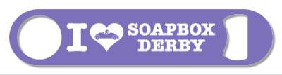 i love soapbox derby heart driver slihouette stickers, magnet