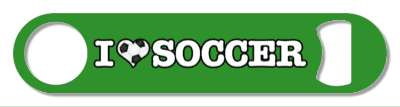 i love soccer green white ball heart stickers, magnet