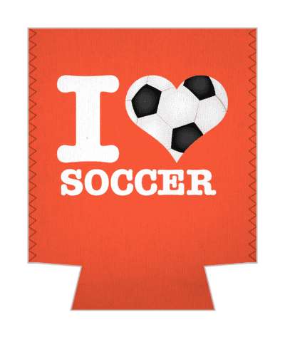 i love soccer soccerball heart stickers, magnet