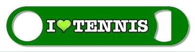 i love tennis tennisball heart green white stickers, magnet
