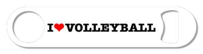 i love volleyball heart red white stickers, magnet