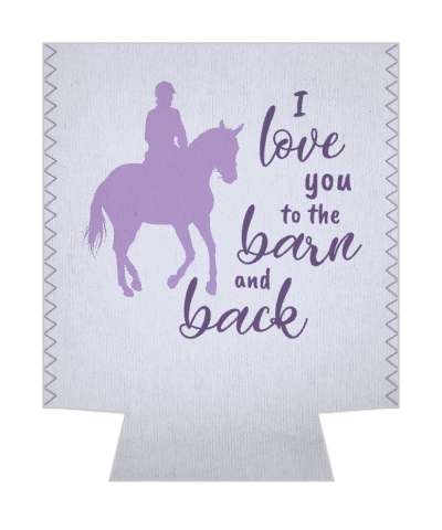i love you to the barn and back horse riding love stickers, magnet