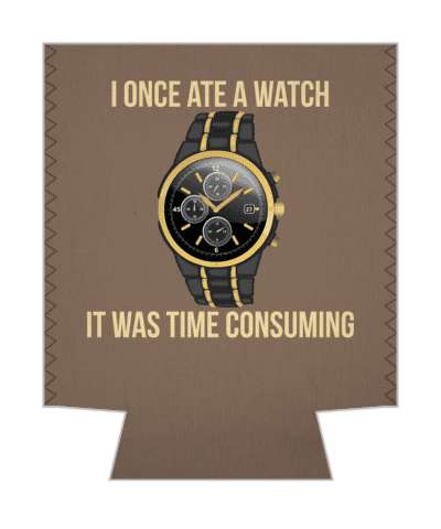 i once ate a watch it was time consuming pun stickers, magnet